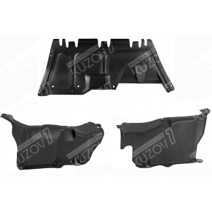 ЗАЩИТА ДВИГАТЕЛЯ ЦЕНТРАЛЬНАЯ + 2 БОКОВЫЕ (ПЛАСТИК) БЕНЗИН, FLORIMEX