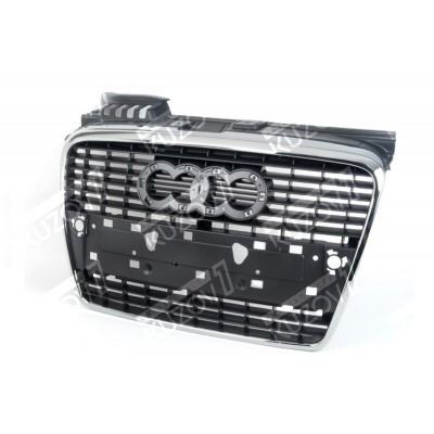 Решетка радиатора (с Хром Ободком) TYG для AUDI A4 (B7) 2004-2008 - фото