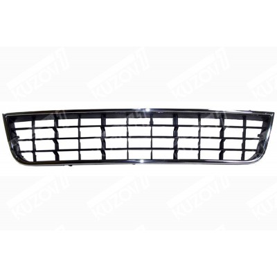 Решетка в бампер (центральная) С Хром Ободком TYG для AUDI A6 (C5) 2001-2005 - фото