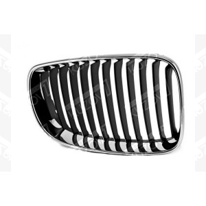 РЕШЕТКА РАДИАТОРА (ПРАВАЯ) ХРОМ ОБОДОК, ЧЕРН - фото