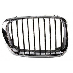 РЕШЕТКА РАДИАТОРА (ПРАВАЯ) ХРОМ ОБОДОК, ЧЕРНЫЕ РЕБРА - фото