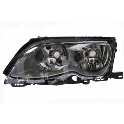 Передняя фара (левая) Темная, DEPO для BMW 3 (E46) 2001-2005 - фото