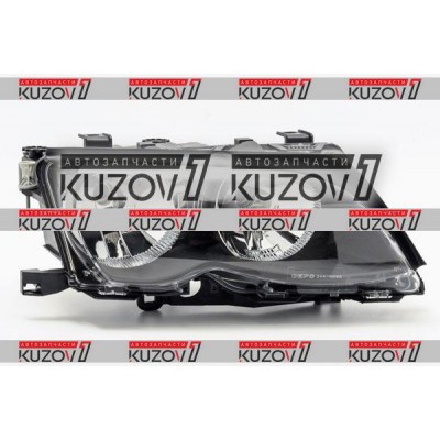 Передняя фара (правая) Темная, TYC для BMW 3 (E46) 2001-2005 - фото