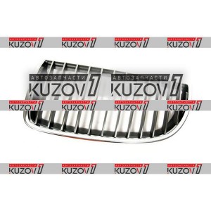 РЕШЕТКА РАДИАТОРА (ЛЕВАЯ) ХРОМ ОБОДОК + ХРОМ РЕБРА (ЧЕРНЫЕ ВНУТРИ)