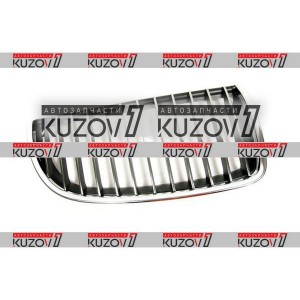 РЕШЕТКА РАДИАТОРА (ПРАВАЯ) ХРОМ ОБОДОК + ХРОМ РЕБРА (ЧЕРНЫЕ ВНУТРИ)