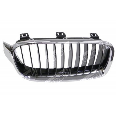 Решетка радиатора (правая) Хром, Черная TYG для BMW 3 (F30 / F31) 2011-2018 - фото