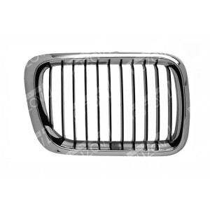 РЕШЕТКА РАДИАТОРА (ПРАВАЯ) ХРОМ ОБОДОК + ЧЕРНЫЕ РЕБРА  - фото