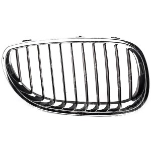 РЕШЕТКА РАДИАТОРА (ПРАВАЯ) ХРОМ ОБОДОК + ЧЕРНЫЕ РЕБРА - фото