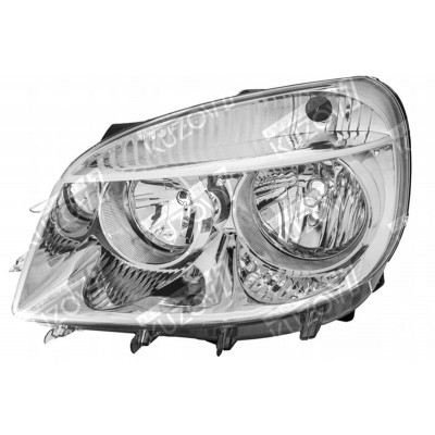 Передняя фара (левая) Электрическая, TYC для FIAT DOBLO 2005-2010 - фото