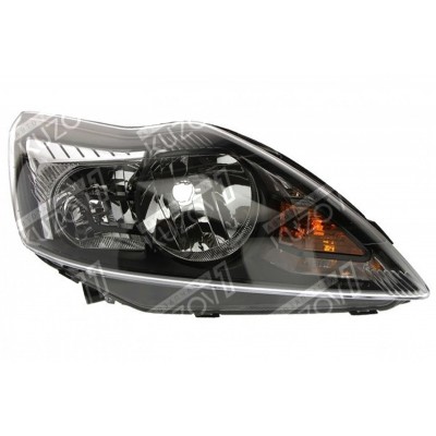 Передняя фара (правая) Темная С Хром Уголком, TYC для FORD FOCUS 2008-2011 - фото