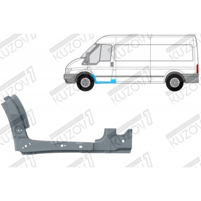 Арка Передняя, Внутренняя Часть, Под Дверь + Порог + 1/3 Стойки (левая) POTRYKUS для FORD TRANSIT 2006-2013 - фото