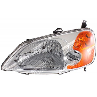 Передняя фара (левая) TYC для HONDA CIVIC 2001-2003 - фото