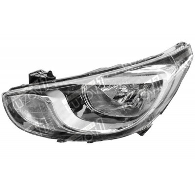 Передняя фара (левая) Russia, DEPO для HYUNDAI SOLARIS 2010-2013 - фото