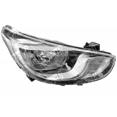 Передняя фара (правая) Russia, DEPO для HYUNDAI ACCENT 2010-2013 - фото