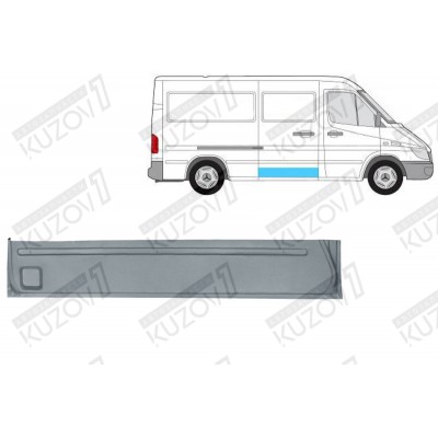 Дверь Боковая Раздвижная, Нижняя Potrykus для Mercedes Sprinter 2000-2006 - фото