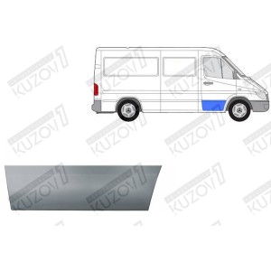 ДВЕРЬ ПЕРЕДНЯЯ (ПРАВАЯ) НИЖНЯЯ НАРУЖНАЯ ЧАСТЬ, 17 СМ, ОРИГИНАЛ, 0.8 ММ, ПОЛЬША