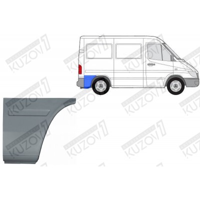 Крыло Заднее (правое) Задняя Часть Potrykus для Mercedes Sprinter 1995-2000 - фото