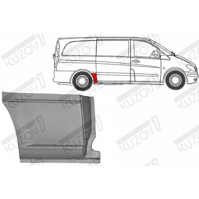 Крыло Заднее (правое) Передняя Часть Длинная / Maxi POTRYKUS для Mercedes VIANO 2003-2010 - фото