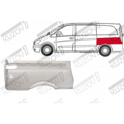 Крыло Заднее (левое) Над Колесом Polcar Polcar для Mercedes VIANO 2003-2010 - фото