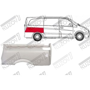 КРЫЛО ЗАДНЕЕ (ПРАВОЕ) НАД КОЛЕСОМ, РЕМКОМПЛЕКТ, ОРИГИНАЛ, 0.8 ММ, ПОЛЬША