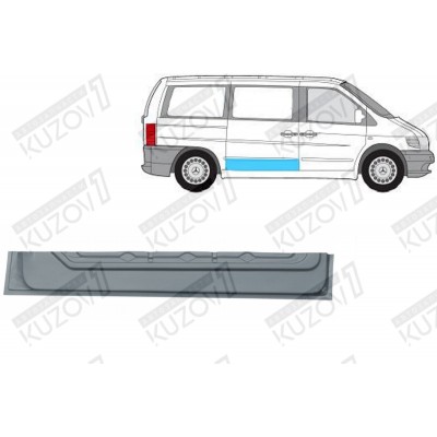 Дверь Боковая Раздвижная, Нижняя, 17 См POLCAR для Mercedes VITO 1996-2003 - фото