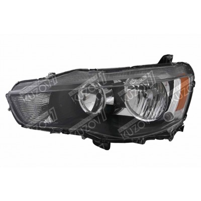 Передняя фара (левая) Темный Корпус, TYC для Mitsubishi Lancer 2007-2011 - фото
