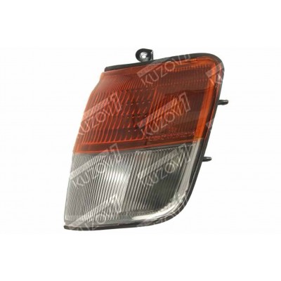 Указатель поворота (левый) Бело-Желтый, DEPO для Mitsubishi PAJERO 1990-1997 - фото