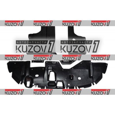 Защита двигателя (пластик) Дизель, Florimex для Mitsubishi Space Star 2002-2005 - фото