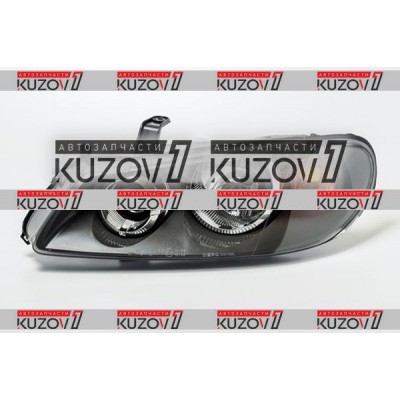 Передняя фара (левая) Темный Корпус, DEPO для Nissan ALMERA 2002-2006 - фото