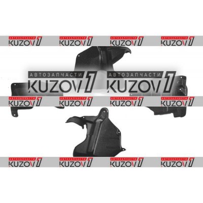 Защита Двигателя: 2 Боковые + 2 Продольные (пластик) Florimex для Nissan PRIMERA 1990-1996 - фото