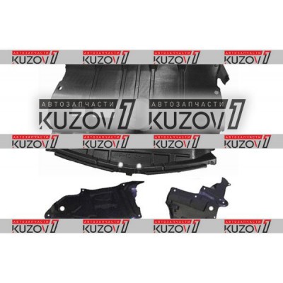 Защита Двигателя Центральная + 2 Боковые (пластик) Дизель, Florimex для Nissan PRIMERA 2002-2007 - фото