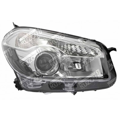 Передняя фара (правая) Ксенон + Электрокорректор, DEPO для Nissan QASHQAI 2010-2013 - фото