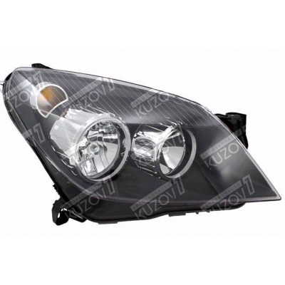 Передняя фара (правая) Темная, DEPO для OPEL ASTRA H 2004-2007 - фото