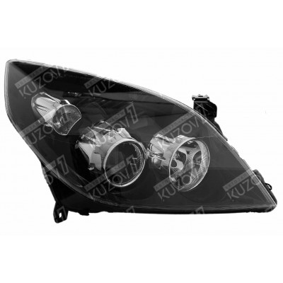 Передняя фара (правая) Темная, Электрическая + Моторчик, TYC для OPEL VECTRA C 2005-2008 - фото