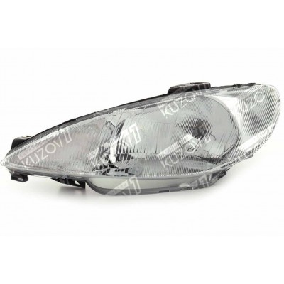 Передняя фара (левая) Рифленое, TYC для PEUGEOT 206 2003-2009 - фото