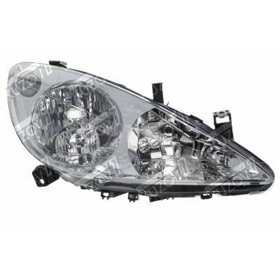 Передняя фара (правая) + Моторчик, TYC для PEUGEOT 307 2000-2005 - фото