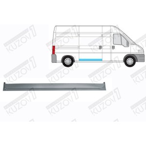 ДВЕРЬ БОКОВАЯ РАЗДВИЖНАЯ, НИЖНЯЯ ВНУТРЕННЯЯ ЧАСТЬ, 10 СМ, ОРИГИНАЛ, 0.8 ММ, ПОЛЬША