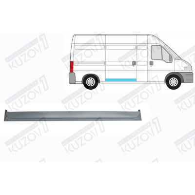 Дверь Боковая Раздвижная, Нижняя, 10 См POTRYKUS для CITROEN JUMPER 1994-2002 - фото