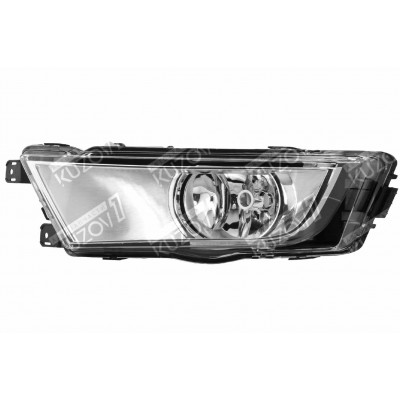 Противотуманная фара (левая) Хром, Russia-Type -, TYC для SKODA OCTAVIA III 2013-2017 - фото