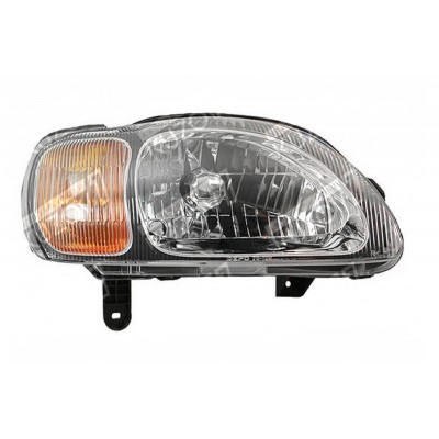 Передняя фара (правая) Темный Корпус, DEPO для SUZUKI BALENO 1998-2002 - фото