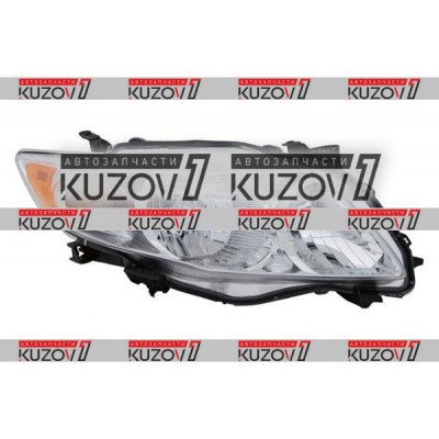 Передняя фара (правая) Хром, TYC для Toyota Corolla (USA) 2008-2013 - фото