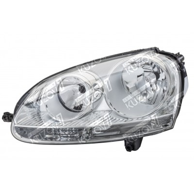 Передняя фара (левая) Хром Корпус, TYC для Volkswagen JETTA 2005-2010 - фото