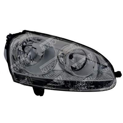 Передняя фара (правая) Черный Корпус, TYC для Volkswagen GOLF 5 2003-2009 - фото