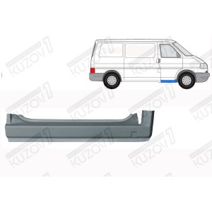 ПОРОГ (ПРАВЫЙ) ПОД ПЕРЕДНЮЮ ДВЕРЬ, ОРИГИНАЛ, 0.8 ММ, ПОЛЬША - фото